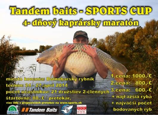 Kaprrske preteky - Tandem Baits SPORTS CUP - 4 dov priatesk kaprov pretek