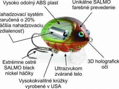 SAlmo chrobky - LIL BUG voblery skladom!! Jedinen vobler na lov rb prvlaou!