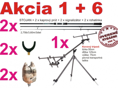 Najobbenej set na lov kapra 1 + 6 na sklade