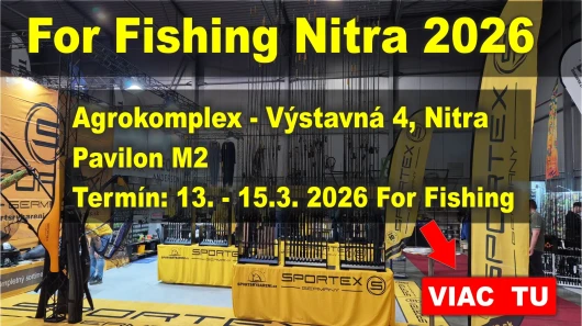 For Fishing Nitra 2026: Otestujte si pr�ty SPORTEX, sonary Lowrance, Simrad, oble�enie Geoff Anderson a kajaky na vlastnej ko�i!