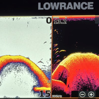 Ve�kos� ryby na obrazovke sonaru