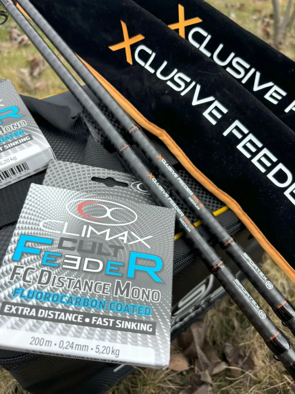 Feederový vlasec CLIMAX Cult Feeder FC Distance Mono pri prútoch Sportex Hnedý feederový vlasec Climax Cult Feeder Distance Mono 200m