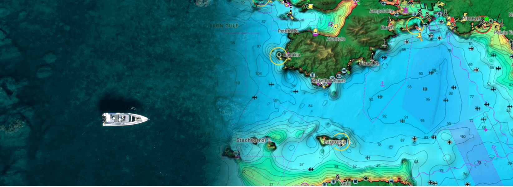 Vkonn navigan schopnos C-MAP