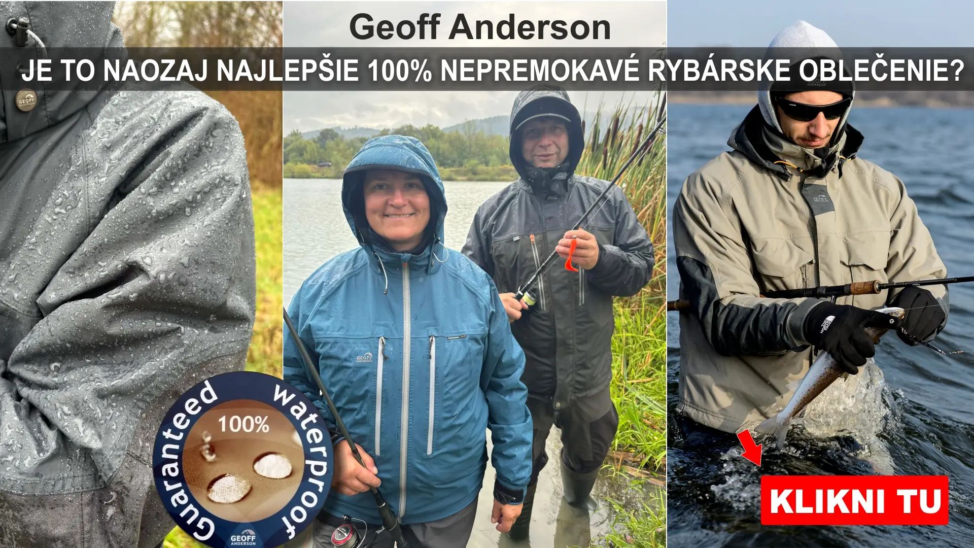 Najlep�ie 100% nepremokav� ryb�rske oble�enie Geoff Anderson - recenzia a test