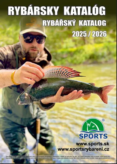 Kompletn� katal�g ryb�rskych potrieb, bi�ut�rie a doplnkov SPORTS pre sez�nu 2026 na stiahnutie v PDF.