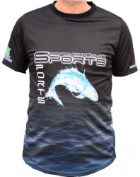 Dres SPORTS s logom ryby - ierne