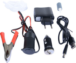 Okysliova AA Batterie- USB- auto adapter/230V- svorky